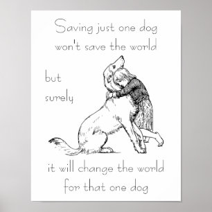 Save A Dog Pet Rescue Poster