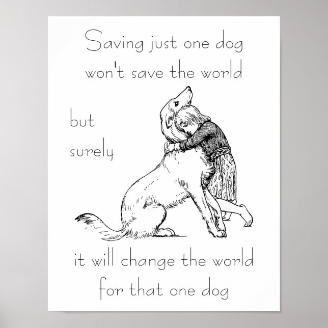 Save A Dog Pet Rescue Poster (Front)
