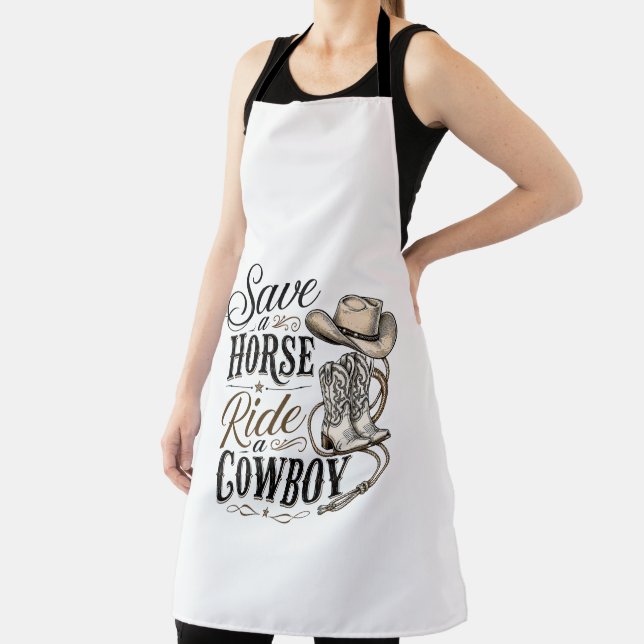 save a horse ride a cowboy apron (Insitu)