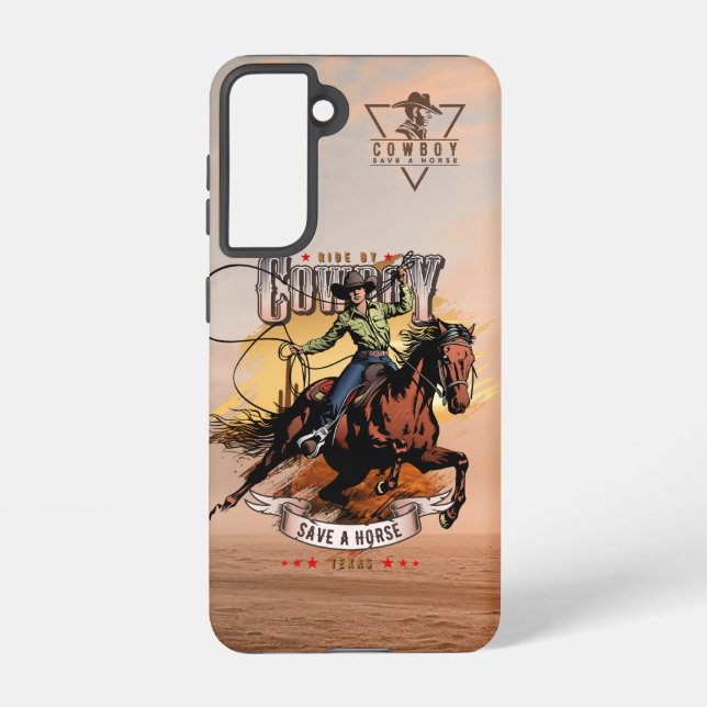Save A Horse; Ride A Cowboy |  Samsung Galaxy S21 Case (Back)