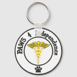 Save a human, support a service dog key ring
