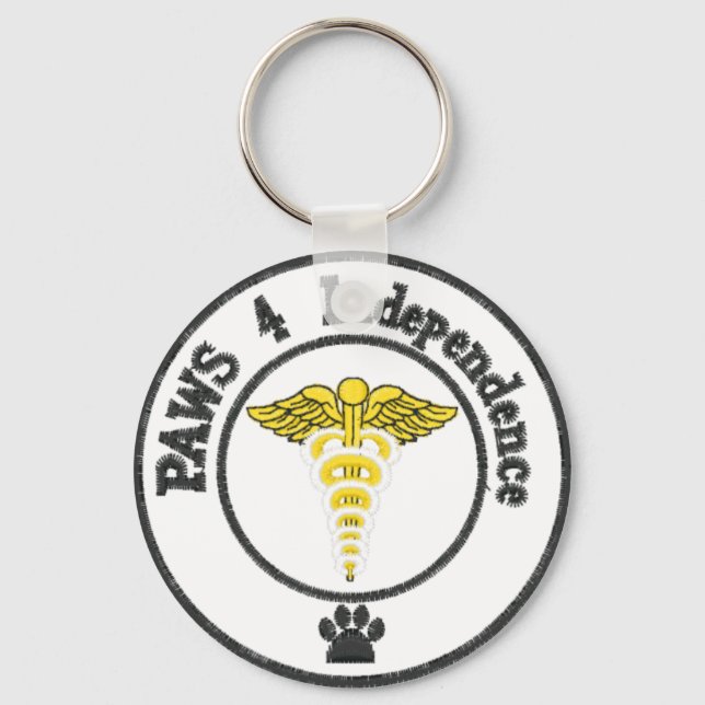 Save a human, support a service dog key ring (Front)