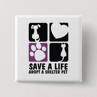 Save A Life 15 Cm Square Badge