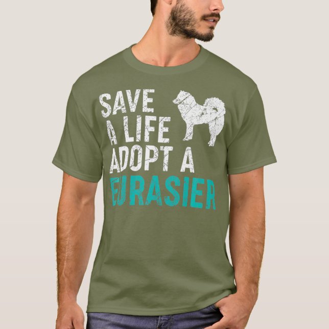 Save a Life adopt a Dog rescue Pekingese Dog T-Shirt (Front)