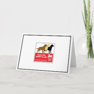 Save A Life Adopt A Lab Note Card