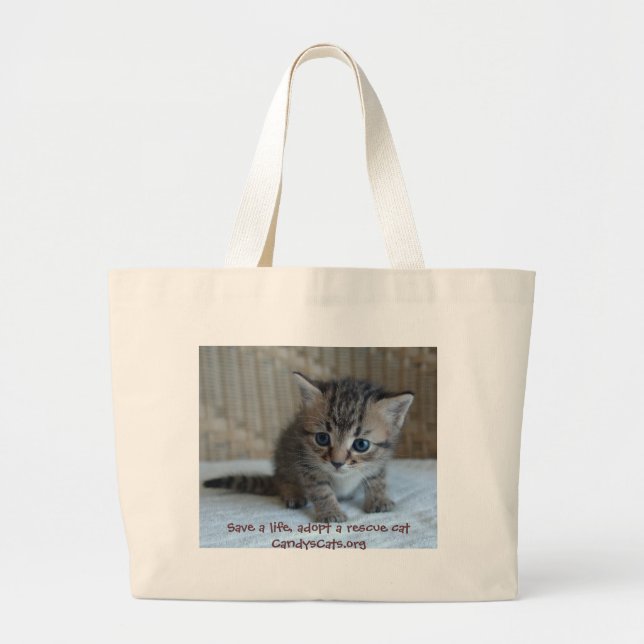 Save a life, adopt a rescue cat Bag (Front)