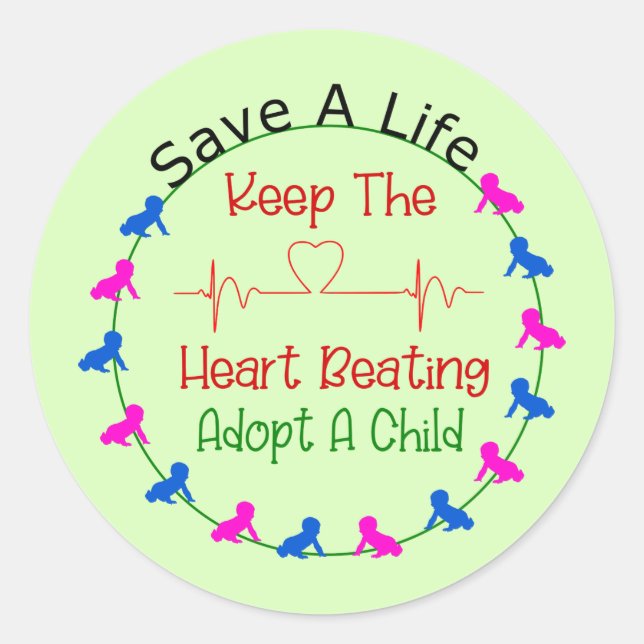 Save A Life Classic Round Sticker (Front)