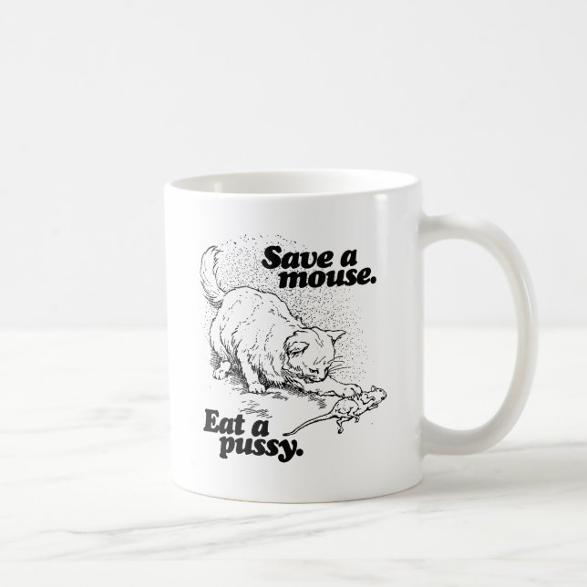 SAVE A MOUSE -.png Coffee Mug (Right)