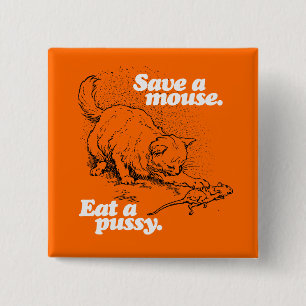 SAVE A MOUSE - WHITE - (2).png 15 Cm Square Badge