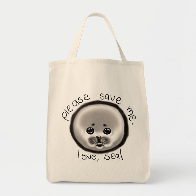 save a seal tote bag (Front)