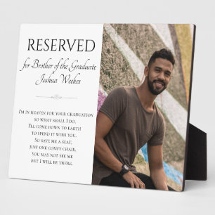 Save A Seat Brother of the Graduate Memorial Plaque