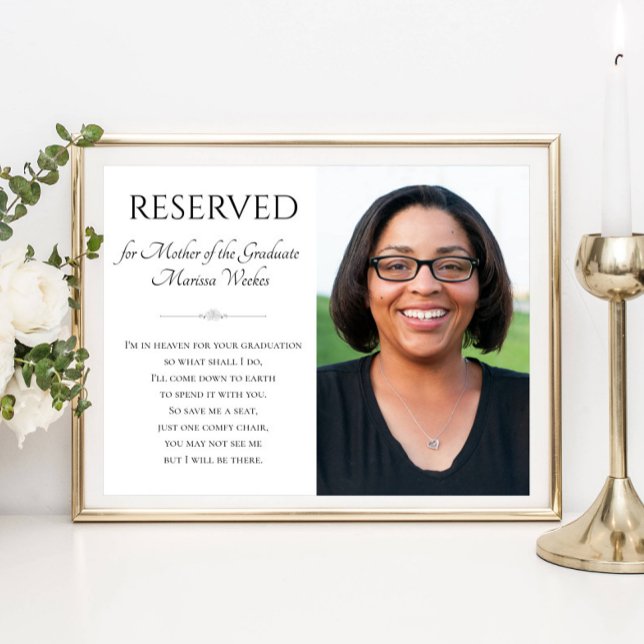 Save A Seat For Mother of the Graduate Memorial Poster (Creator Uploaded)