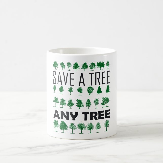 Save a Tree Coffee Mug (Center)