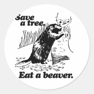 SAVE A TREE -.png Classic Round Sticker