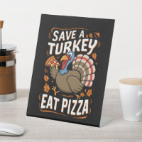 Save A turkey Eat Pizza Funny Thanksgiving Costume