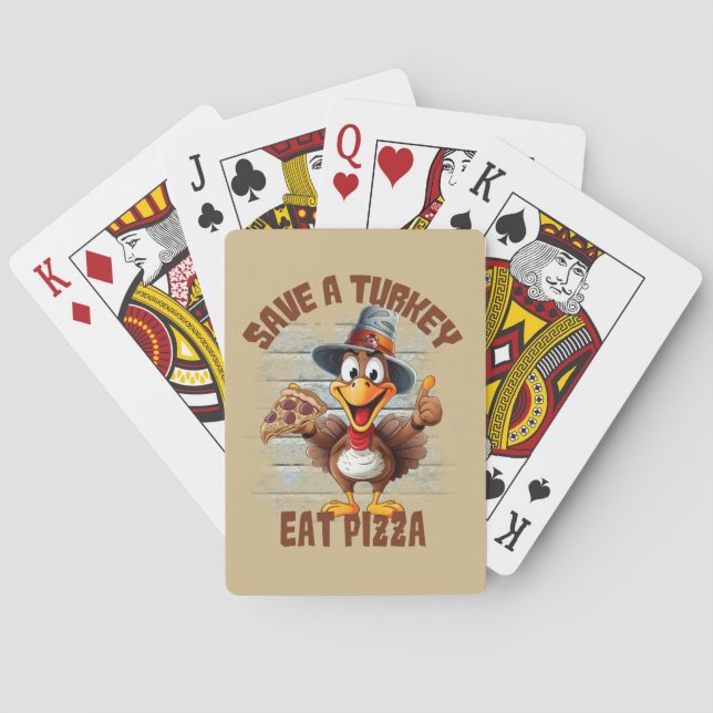 Save A Turkey Playing Cards (Back)