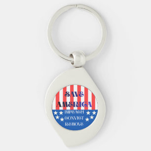 Save America Pin Key Ring
