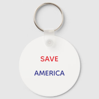SAVE AMERICA ROUND KEYCHAIN