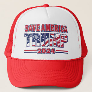 Save America Trump 2024 Trucker Hat