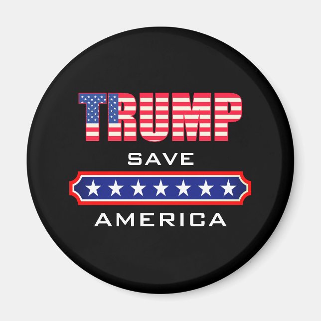 Save America Trump Black   Magnet (Front)