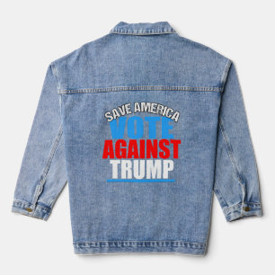 Save America Vote Against Trump Election Denim Jacket
