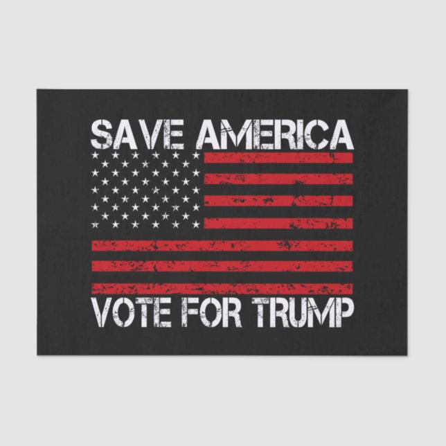 Save America Vote For Trump Tissue Paper (Front)