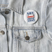 Save America's Postal Service 6 Cm Round Badge (In Situ)