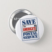 Save America's Postal Service 6 Cm Round Badge (Front & Back)