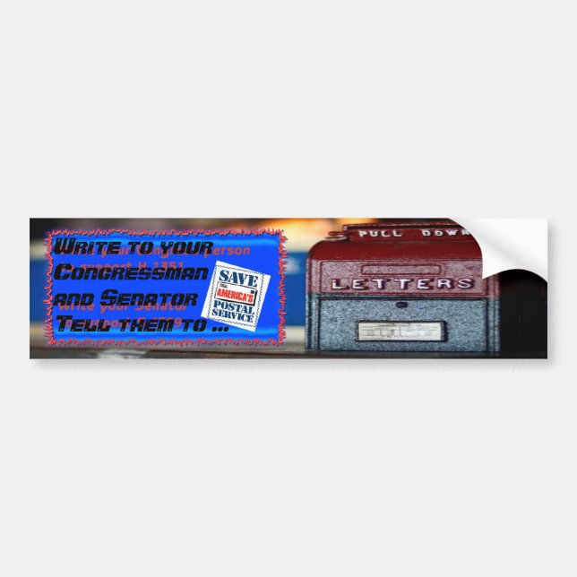 Save America's Postal Service Bumper Sticker (Front)