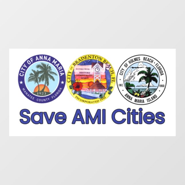Save AMI Cities Logo Window Cling (Sheet)