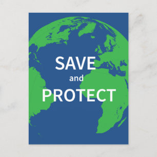 Save and protect postcard