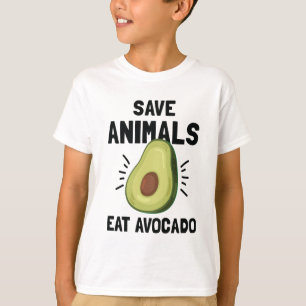Save Animals Eat Avocado Funny Vegetarian Vegan T-Shirt