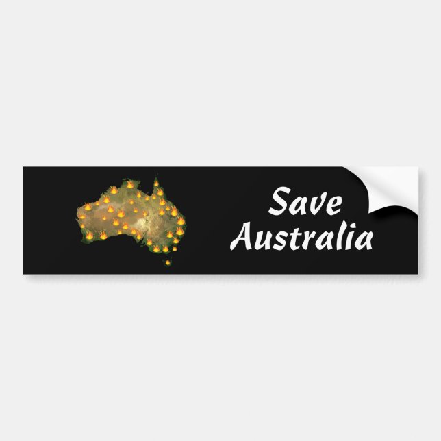 Save Australia From Bushfire Disaster Bumper Sticker (Front)
