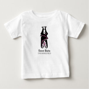  Save BATS- Endangered animal - wildlife Baby T-Shirt