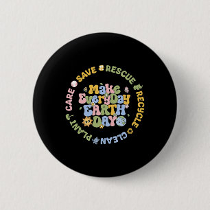 Save Bees Rescue Animals Recycle Care Every Day Ea 6 Cm Round Badge