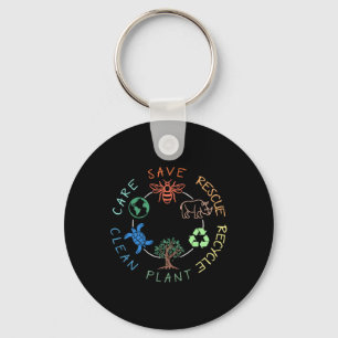 Save Bees Rescue Animals Recycle Plastic Animal Lo Key Ring