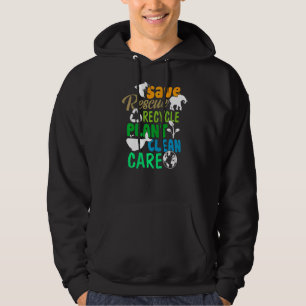 Save Bees Rescue Animals Recycle Plastic Earth Da Hoodie