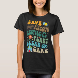 Save Bees Rescue Animals Recycle Plastic Earth Day T-Shirt