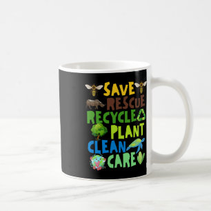 Save Bees Rescue Animals Recycle Plastict Earth Da Coffee Mug
