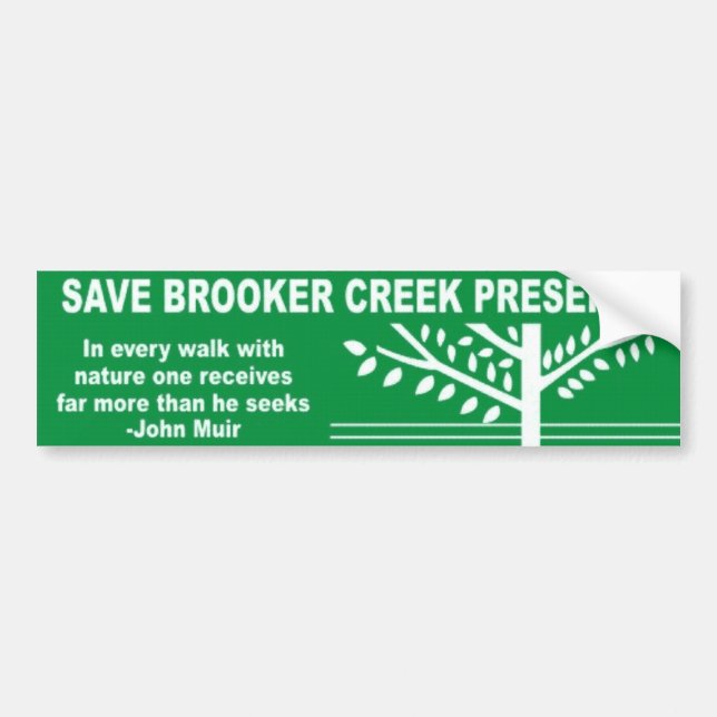 Save Brooker Creek Preserve Bumper Sticker (Front)