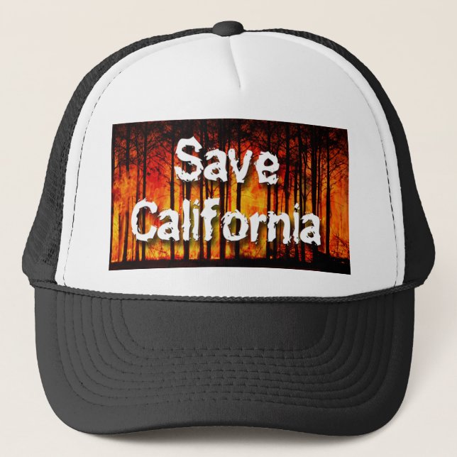 Save California from Wildfires Trucker Hat (Front)