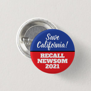 Save California Recall Newsom Election 3 Cm Round Badge