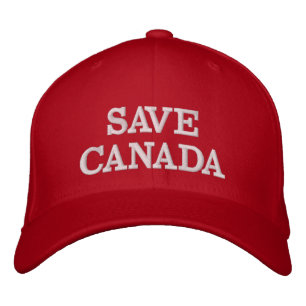 SAVE CANADA Red Patriot Embroidered Hat