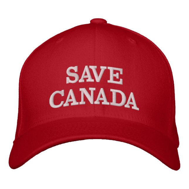 SAVE CANADA Red Patriot Embroidered Hat (Front)