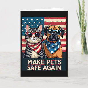 Save Cats Dogs Make Pets Safe Again Card