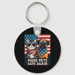 Save Cats Dogs Make Pets Safe Again Key Ring