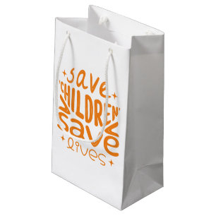Save Children, Save Lives Favour Tags Small Gift Bag