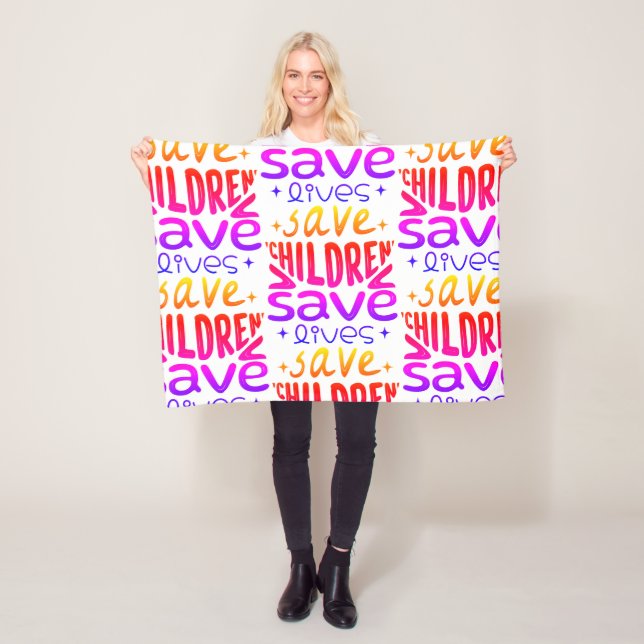 Save Children, Save Lives Fleece Blanket (In Situ)