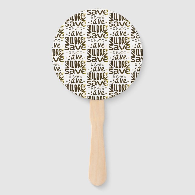 Save Children, Save Lives Hand Fan (Front)
