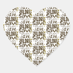 Save Children, Save Lives Heart Sticker